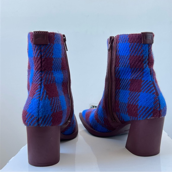 Camper Karol Bootie Bright Blue Houndsooth - Picture 11 of 16